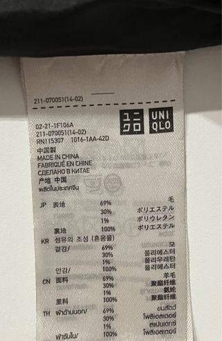 Chaqueta americana gris antracita UNIQLO Talla S