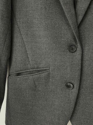 Chaqueta americana gris antracita UNIQLO Talla S