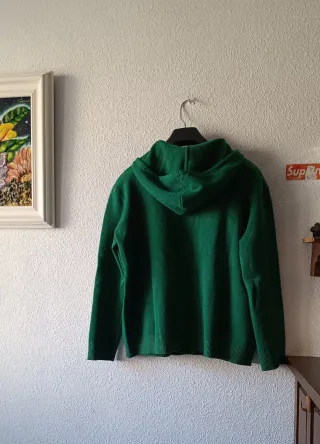 Jersey Punto Sudadera Capucha Verde TALLA L-Xl