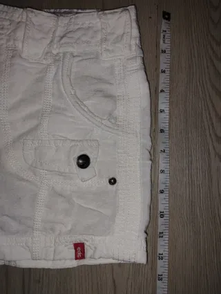 Falda Y2k Lino Blanca