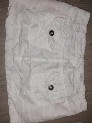 Falda Y2k Lino Blanca