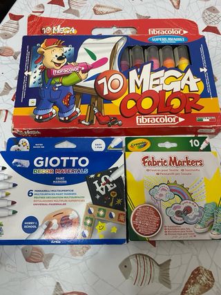 3 confezioni pennarelli assortiti