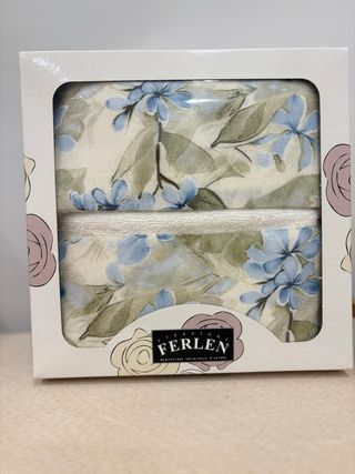 Set 2 Asciugamani Blu e Bianchi