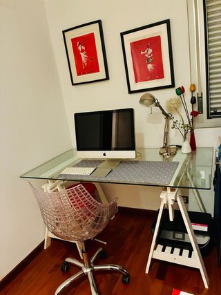 Mesa Escritorio Cristal Ikea Caballetes