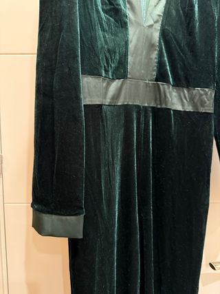 Mono largo terciopelo verde oscuro