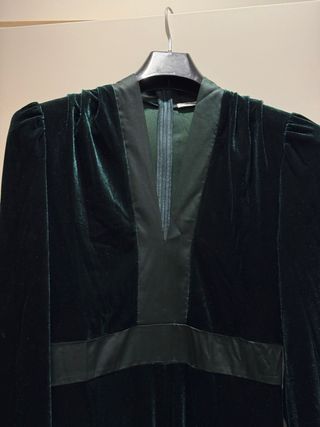 Mono largo terciopelo verde oscuro