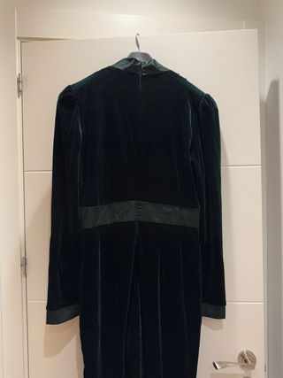 Mono largo terciopelo verde oscuro