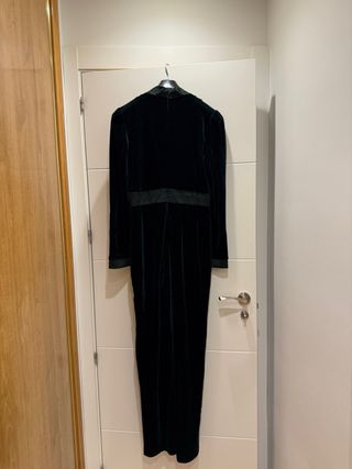 Mono largo terciopelo verde oscuro