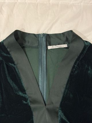 Mono largo terciopelo verde oscuro