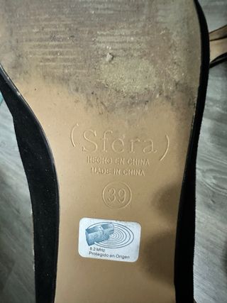 Zapatos planos negros talla 39