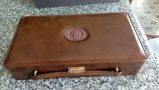 Beauty case da uomo in pelle