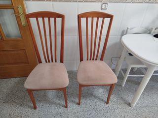 Pack 6 Sillas Comedor Madera Tapizadas Beige