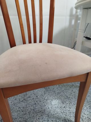 Pack 6 Sillas Comedor Madera Tapizadas Beige