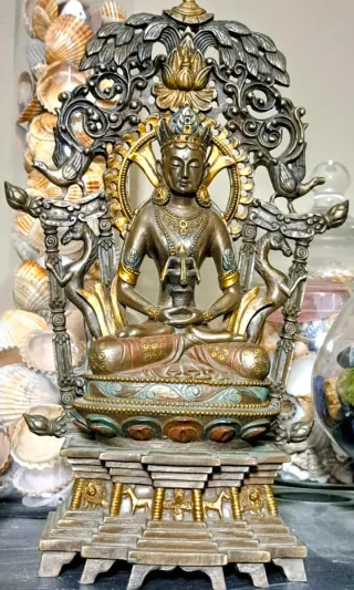 Grande Buddha Indiano dio della felicita lakshmi