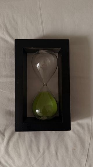 Reloj de arena decorativo
