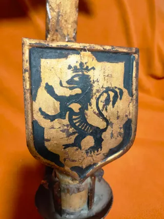 Aplique forja antiguo escudo metal