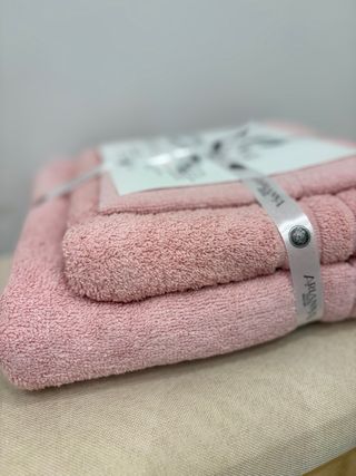 Tris asciugamani ARIANNA cotone rosa