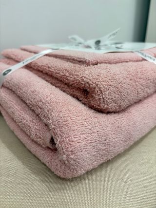 Tris asciugamani ARIANNA cotone rosa