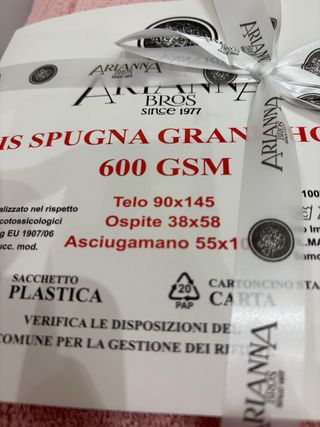 Tris asciugamani ARIANNA cotone rosa