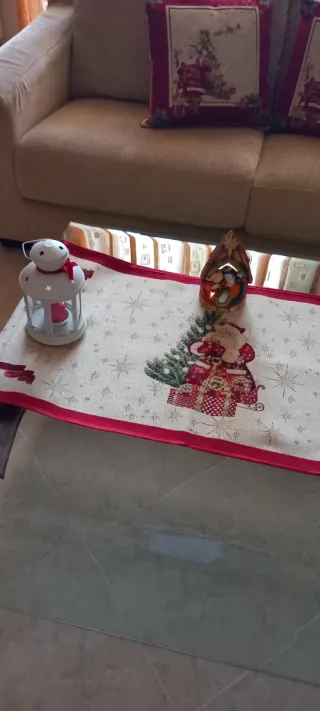 Coordinato Natalizio in gobelin. Nuovo.