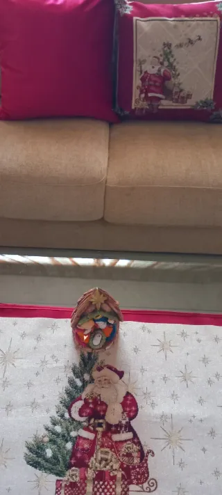 Coordinato Natalizio in gobelin. Nuovo.