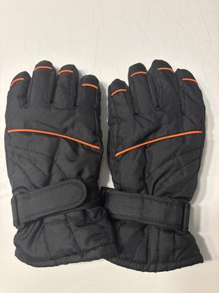 Guantes niño nieve negro y naranja