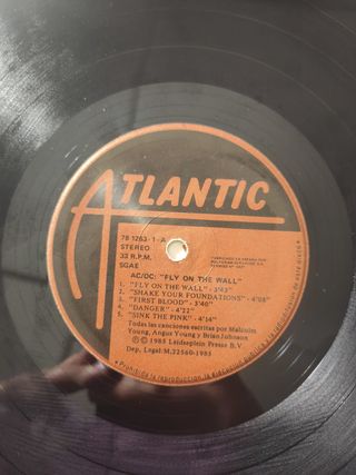 AC/DC Fly On The Wall LP 1985 España