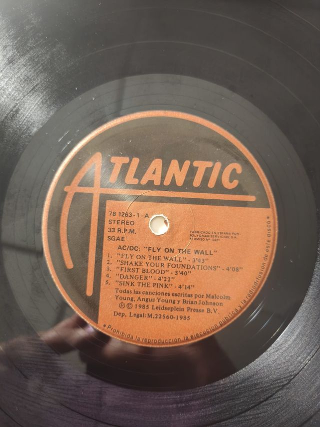 AC/DC Fly On The Wall LP 1985 España