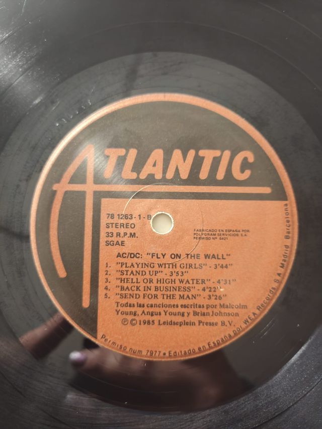 AC/DC Fly On The Wall LP 1985 España