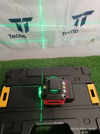 Nivel Láser 16 Líneas Verde 4D Trípode y 2 Bateria