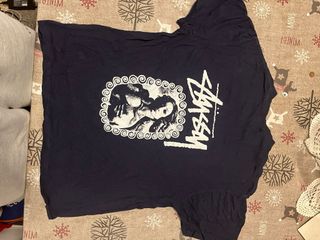 Camiseta Stüssy Logo Básico Azul Marino