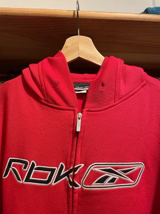 Sudadera Reebok Roja Cremallera