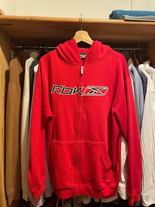 Sudadera Reebok Roja Cremallera