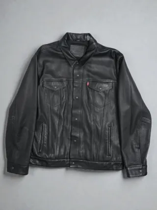 Cazadora Cuero Búfalo Levi's Negra Talla XXL