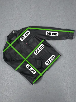 Cazadora Cuero Búfalo Levi's Negra Talla XXL