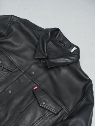 Cazadora Cuero Búfalo Levi's Negra Talla XXL