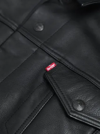 Cazadora Cuero Búfalo Levi's Negra Talla XXL