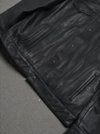 Cazadora Cuero Búfalo Levi's Negra Talla XXL