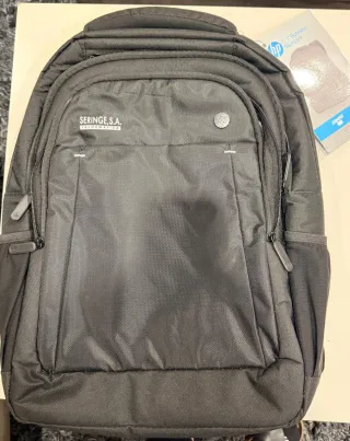 Mochila de trabajo RFID negra y gris