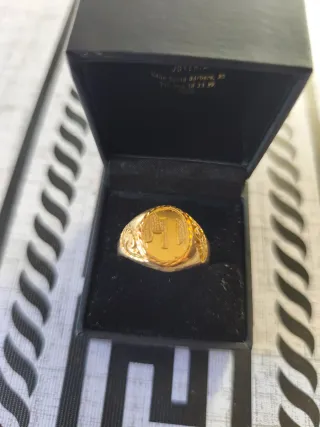 Sello oro 18k inicial J 9,20g talla grande