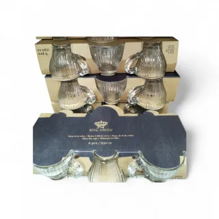 Royal Norfolk Tazze da Tè in Vetro 230ml (6pz)