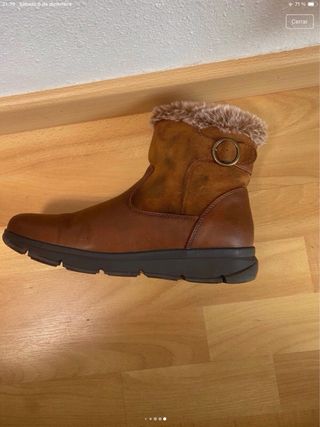 Botines piel marrón talla 40