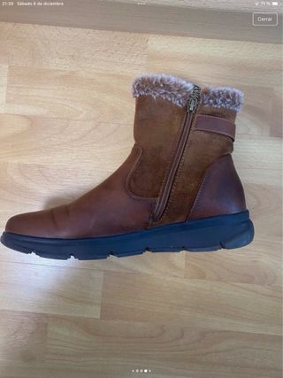 Botines piel marrón talla 40