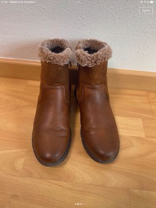 Botines piel marrón talla 40