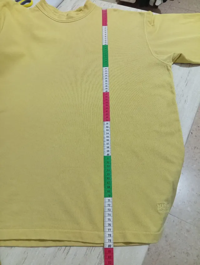 Sudadera vintage Hugo Boss amarilla Talla XL