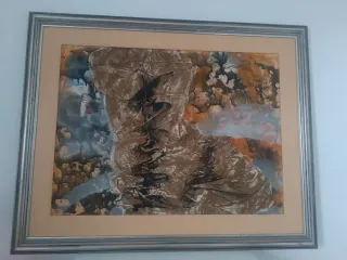 Cuadro abstracto enmarcado