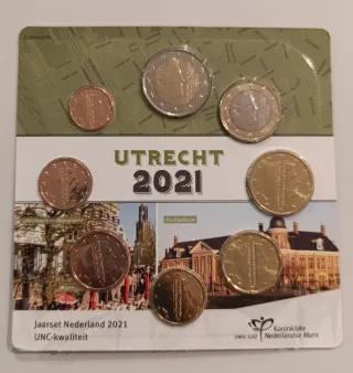 Países Bajos Holanda 2021 Euroset 1c-2€ Utrecht