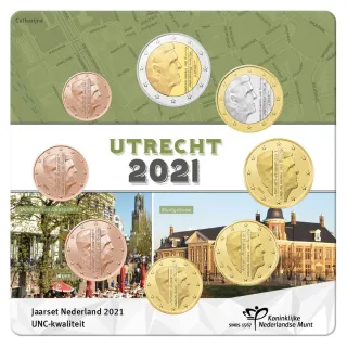 Países Bajos Holanda 2021 Euroset 1c-2€ Utrecht