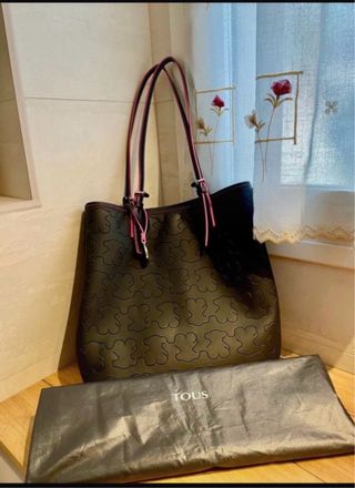 Bolso Tous Negro y Rosa