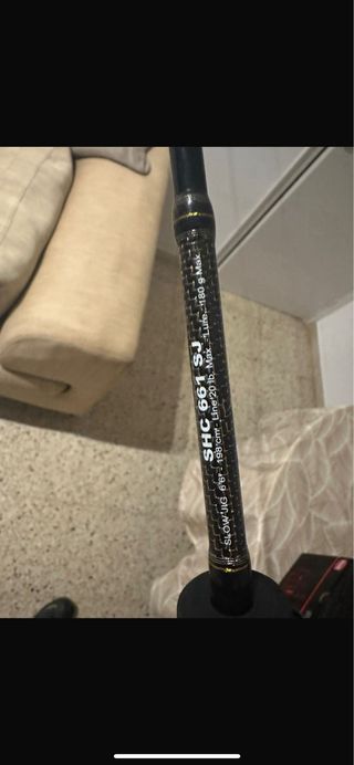 Carrete y caña de pesca slow jigging